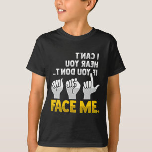 Das Lesen von Asl Hand Gesture Deaf Hörverlust Awa T-Shirt