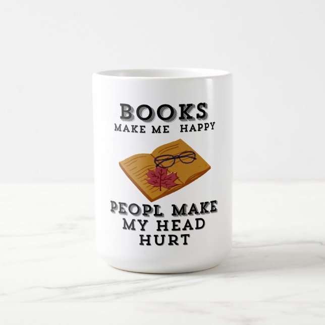 Das Lesen von Retreat-Büchern im Herbst macht mich Kaffeetasse (Mittel)