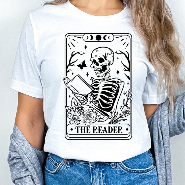 Das Leser-Tarot-Skelett T-Shirt (Von Creator hochgeladen)