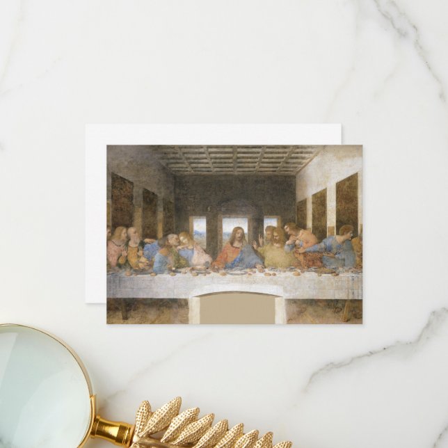 Das letzte Abendessen, 1494-1498 von Leonardo da V Dankeskarte (Vorderseite/Rückseite Beispiel)