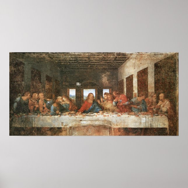 Das letzte Abendessen, 1495-1997, Leonardo da Vinc Poster (Vorne)