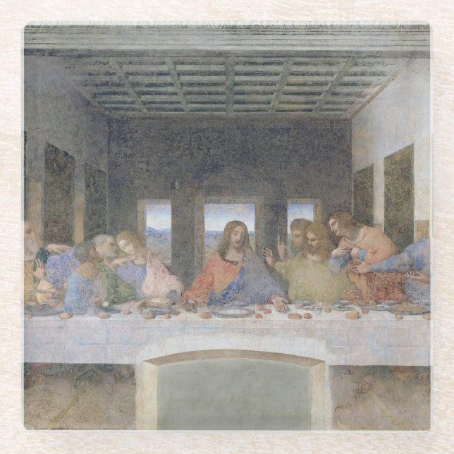 Das letzte Abendessen, 1495-97 2 Glasuntersetzer (Vorderseite)