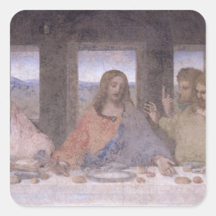 Das letzte Abendessen, 1495-97 2 Quadratischer Aufkleber