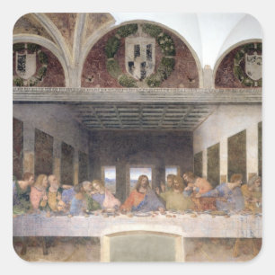 Das letzte Abendessen, 1495-97 3 Quadratischer Aufkleber