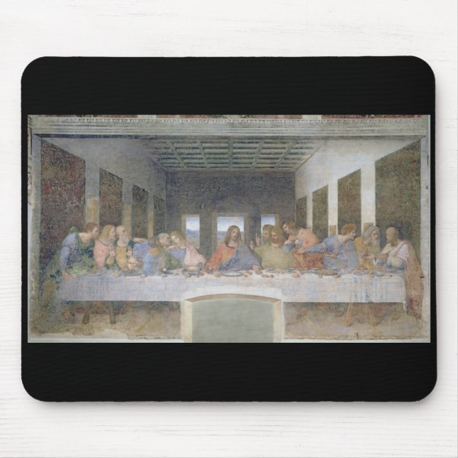 Das letzte Abendessen, 1495-97 (Fresko) Mousepad (Vorne)