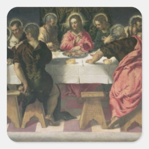 Das letzte Abendessen 4 Quadratischer Aufkleber