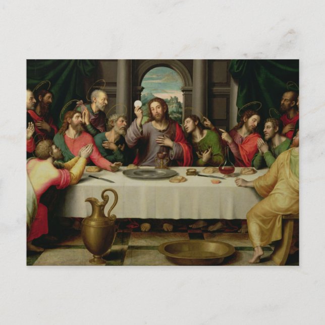 Das letzte Abendessen 5 Postkarte (Vorderseite)