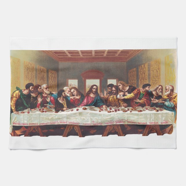 Das letzte Abendessen Geschirrtuch (Horizontal)