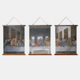 Das letzte Abendessen, Leonardo da Vinci Wandteppich Mit Holzrahmen