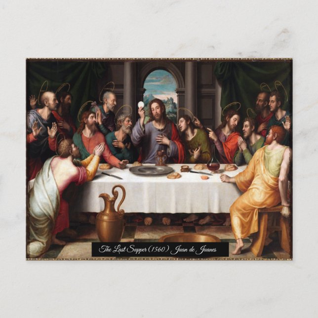 Das letzte Abendessen Postkarte (Vorderseite)