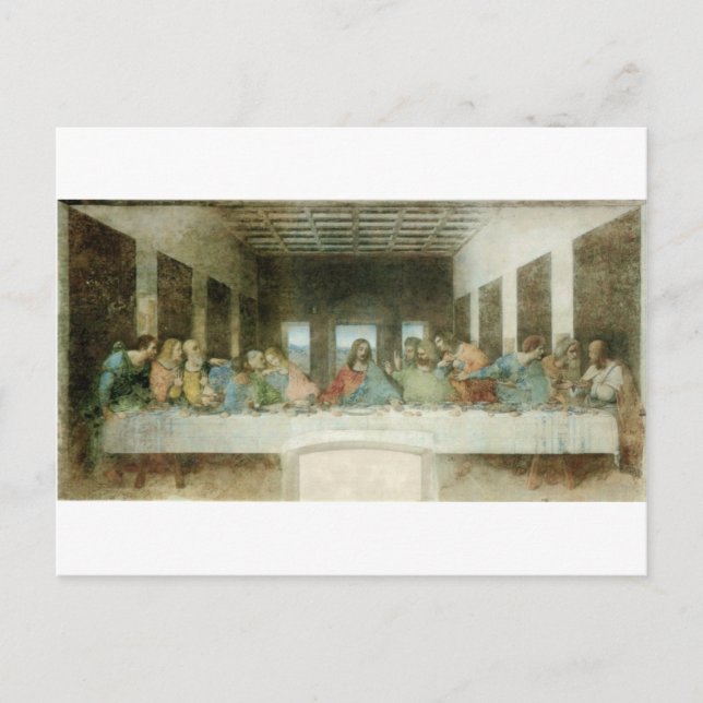 Das letzte Abendessen von Leonardo Da Vinci c. 149 Postkarte (Vorderseite)