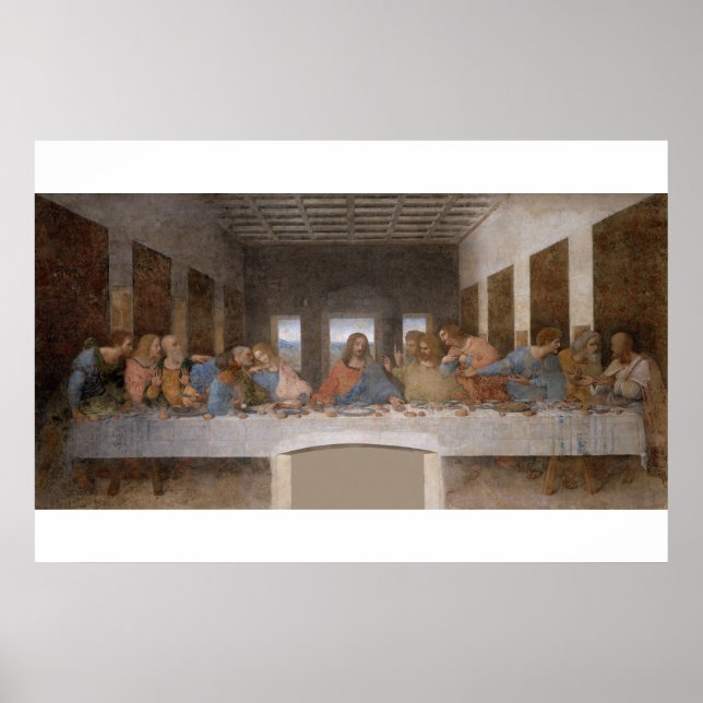 Das letzte Abendessen von Leonardo Da Vinci Poster (Vorne)