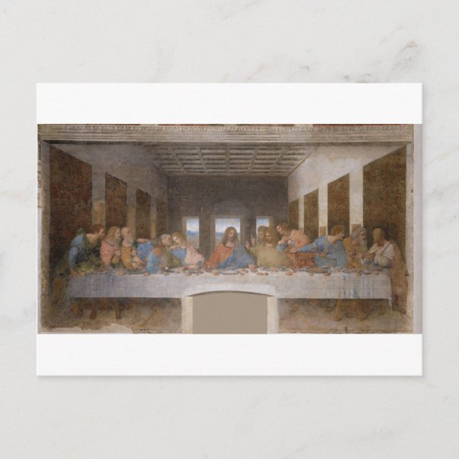 Das letzte Abendessen von Leonardo Da Vinci Postkarte (Vorderseite)