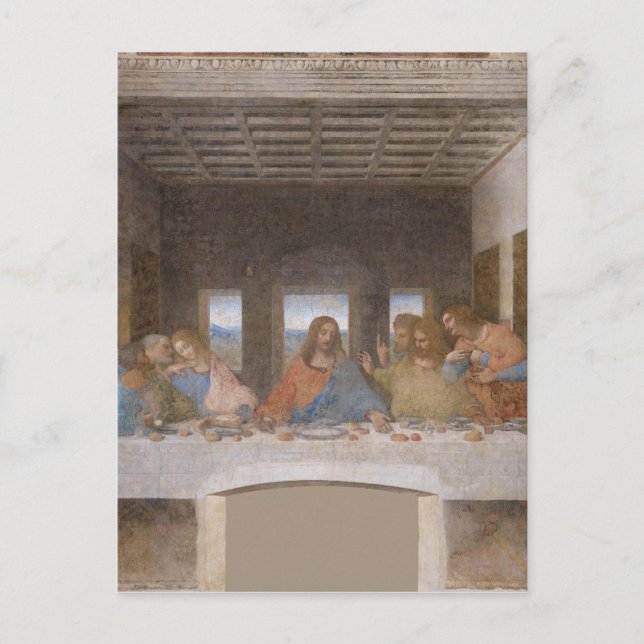 Das letzte Abendessen von Leonardo Da Vinci Postkarte (Vorderseite)