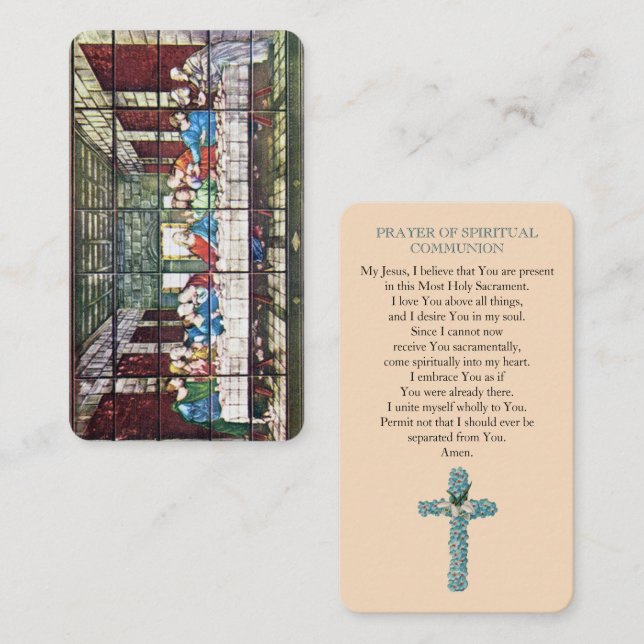Das letzte Abendgebet der Spritual Communitycard Begleitkarte (Vorne/Hinten)