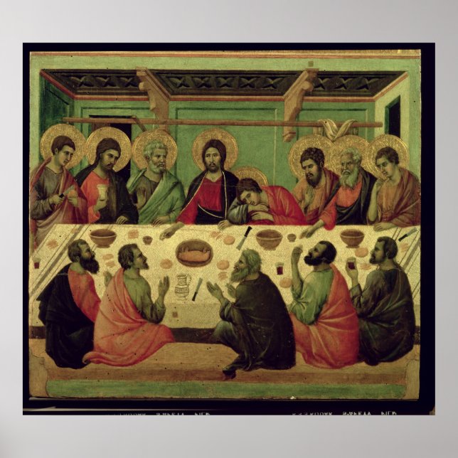 Das letzte Abendmahl aus dem Passion Altarpiece Poster (Vorne)