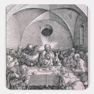 Das letzte Abendmahl aus der "großen Leidenschaft" Quadratischer Aufkleber