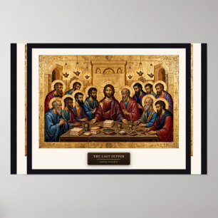Das letzte Abendmahl — byzantinisches Ikon Poster