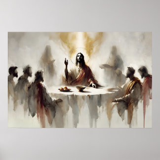 Das Letzte Abendmahl Druck – Kommunion Wandkunst Poster
