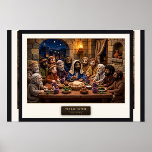 Das letzte Abendmahl — Häkel-Faserkunstposter Poster