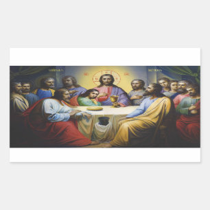 Das letzte Abendmahl Jesus Christi Aufkleber