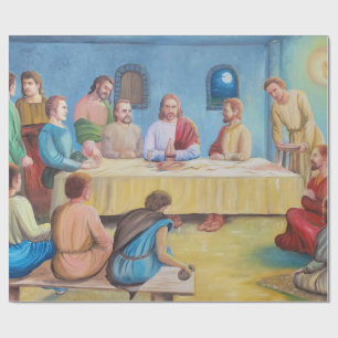 Das letzte Abendmahl: Jesus und die Jünger Geschenkpapier