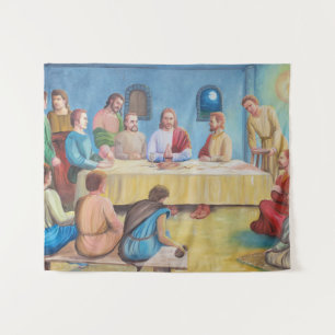 Das letzte Abendmahl: Jesus und die Jünger Wandteppich