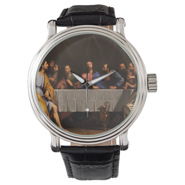 Das letzte Abendmahl mit Jüngern Armbanduhr (Vorderseite)