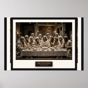 Das letzte Abendmahl — Renaissance-Marmor Poster