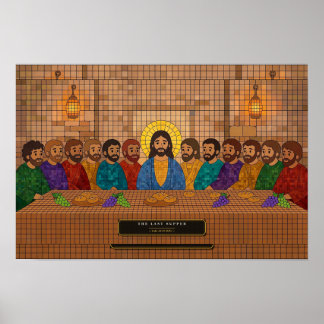 Das letzte Abendmahl — Rubiks Cube-Mosaik Poster