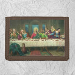 Das letzte Abendmahl stammt ursprünglich von Leona Tri-fold Portemonnaie<br><div class="desc">Vintage Illustration religiöser Renaissance-Ära schöne Kunst Reproduktion des letzten Abendmahles von Leonardo da Vinci. Das Letzte Abendmahl war das letzte Mahl, das Jesus Christus vor seinem Tod mit seinen zwölf Aposteln und Jüngern geteilt hatte. Das Letzte Abendmahl porträtiert speziell die Reaktion jedes Apostels, als der junge Mann Jesus Christus sagte,...</div>