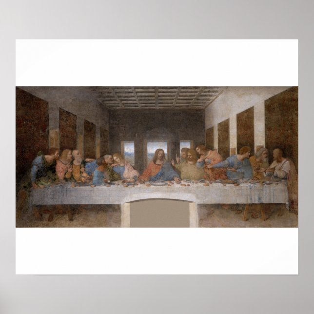 Das letzte Abendmahl von Leonardo Da Vinci Poster (Vorne)