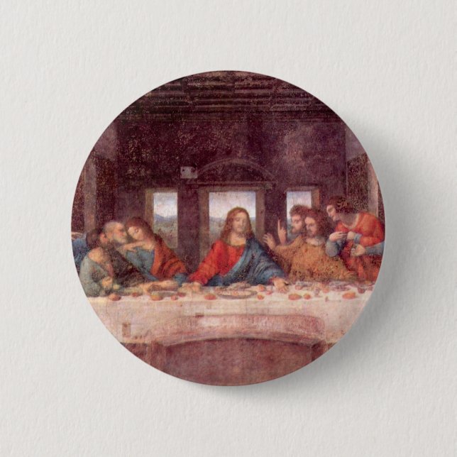 Das letzte Abendmahl von Leonardo da Vinci, Renais Button (Vorderseite)