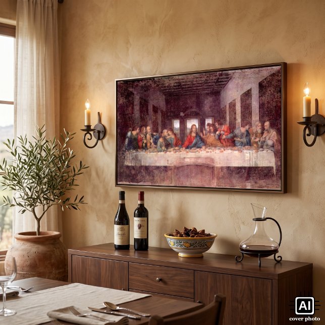 Das letzte Abendmahl von Leonardo da Vinci, Renais Poster (The Last Supper Convent of Santa Maria delle Grazie, Milan, Italy by Leonardo da Vinci.)