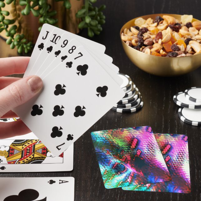 Das letzte Bild recycelte, Textur farbig alt verbr Spielkarten (In Situ)
