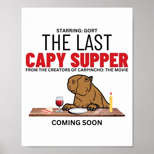 Das letzte Cape Supper Funny Capybara Movie Poster (Vorne)