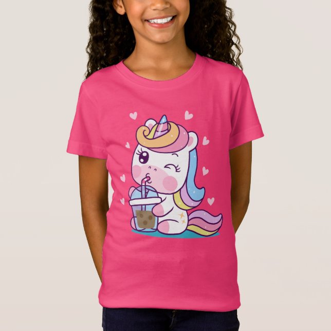 Das letzte Einhorn-Niedliche Kawaii-Kinderpferd T-Shirt (Vorderseite)