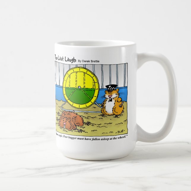 Das letzte Lachen - gefallenes schlafendes am Rad Kaffeetasse (Rechts)