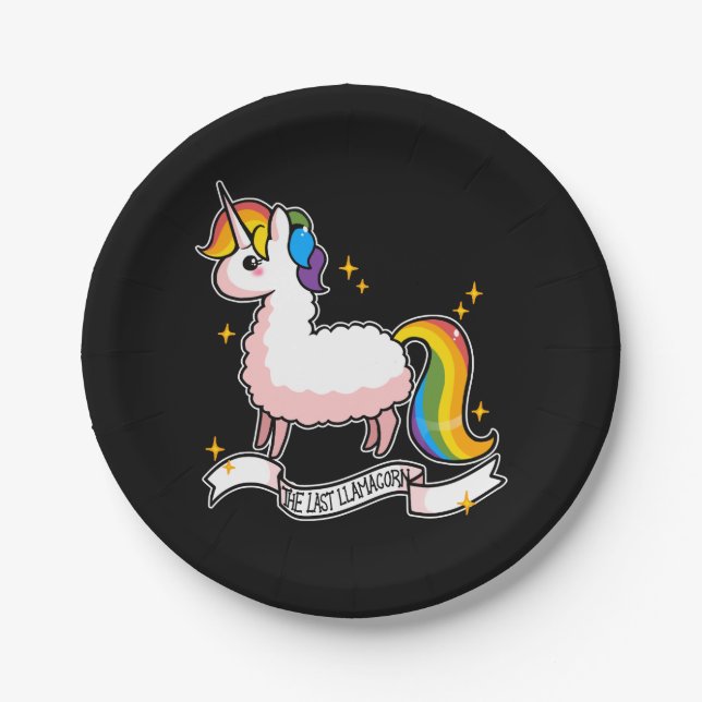 Das letzte Llamacorn Pappteller (Vorderseite)