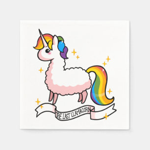 Das letzte Llamacorn Serviette