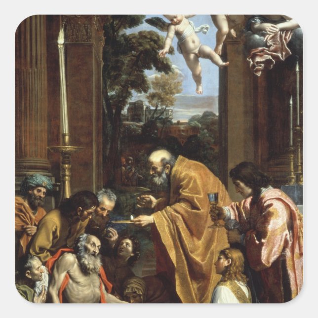 Das letzte Opfer von St. Jerome, 1614 Quadratischer Aufkleber (Vorderseite)