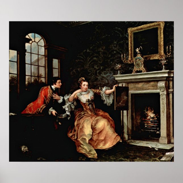 Das letzte Stück der Lady von William Hogarth Poster (Vorne)