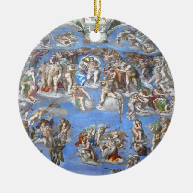 Das letzte Urteil, die Sixtinische Kapelle Keramik Ornament (Vorne)