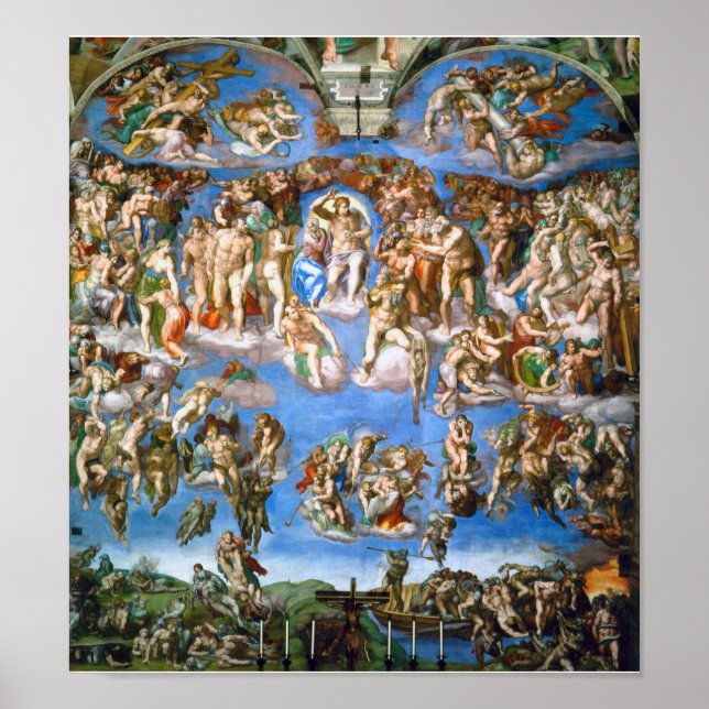 Das letzte Urteil, Michelangelo, 1536-1541 Poster (Vorne)