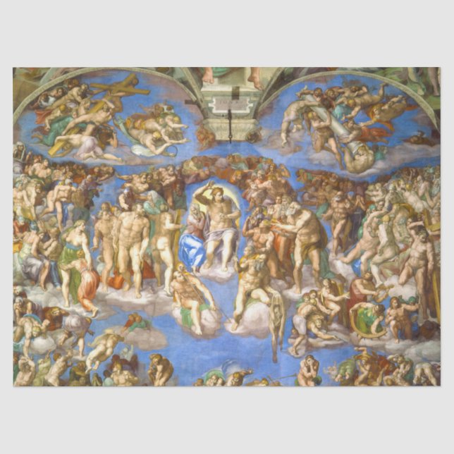 Das letzte Urteil, Sixtinische Kapelle von Michela Seidenpapier (Vorderseite)