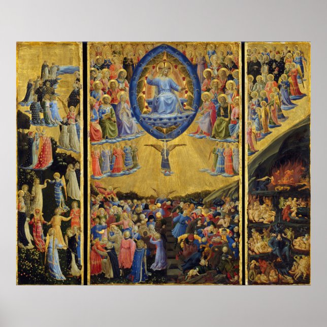 Das letzte Urteil über den Winged Altar von Fra An Poster (Vorne)