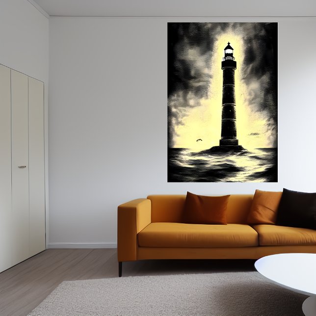 Das Leuchtturm am Meer | AI Art Poster (Von Creator hochgeladen)