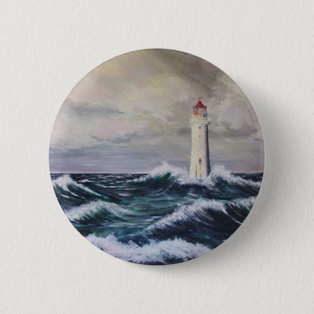 Das Leuchtturm Button (Vorderseite)