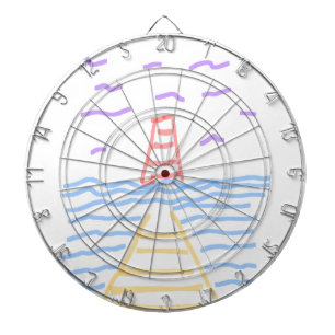 Das Leuchtturm- und Pier-Dartboard Dartscheibe