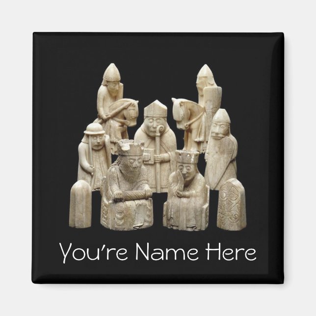 Das Lewis Chessmen Magnet (Vorne)